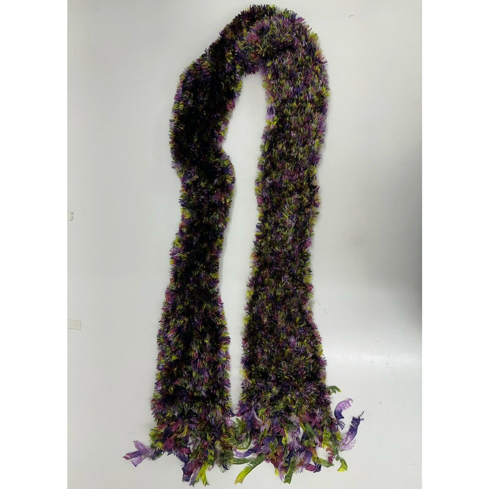 Cejon Accessories Womens Magic Scarf Purple Green Soft Stretchy